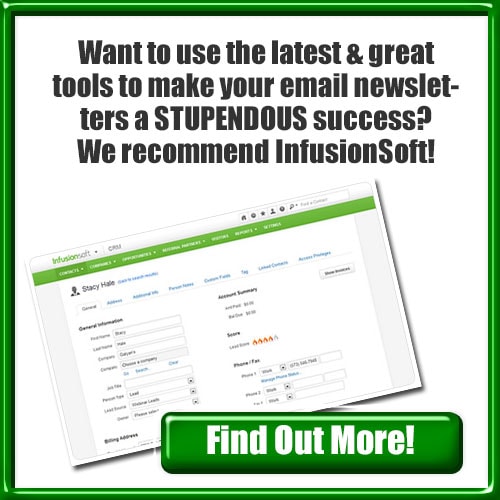 Email Newsletters - InfusionSoft Recommendation