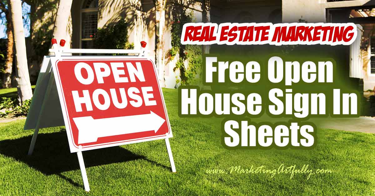3 Free Real Estate Open House Sign In Sheets