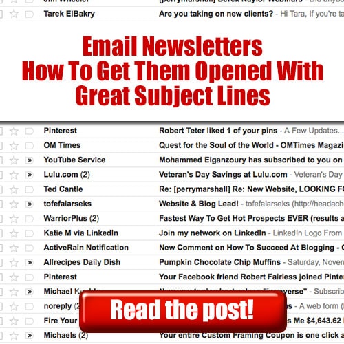 Email Newsletters – How To Get Them Opened With Great Subject Lines