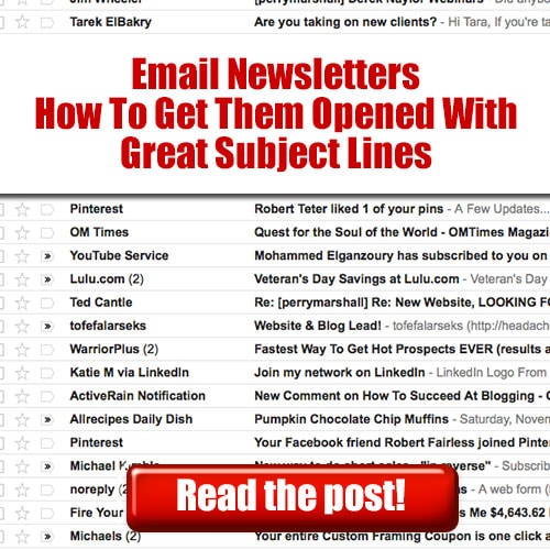 Email Newsletters - How To Get Them Opened With Great Subject Lines ...