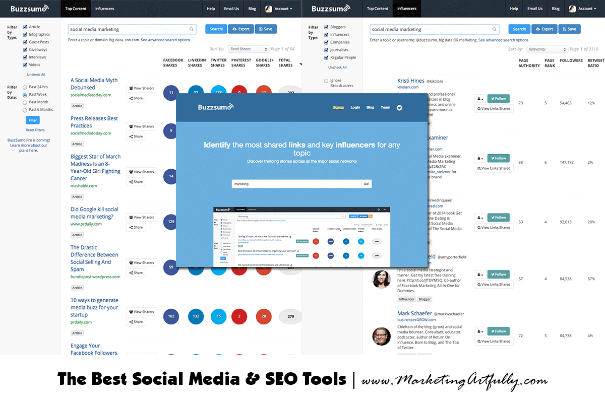 Buzzsumo Social Media Monitoring Tools