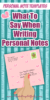 What To Say When Writing Personal Notes… Personal Note Templates ...