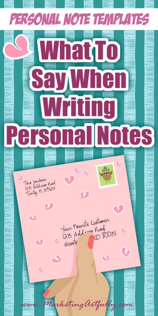 What To Say When Writing Personal Notes... Personal Note Templates ...