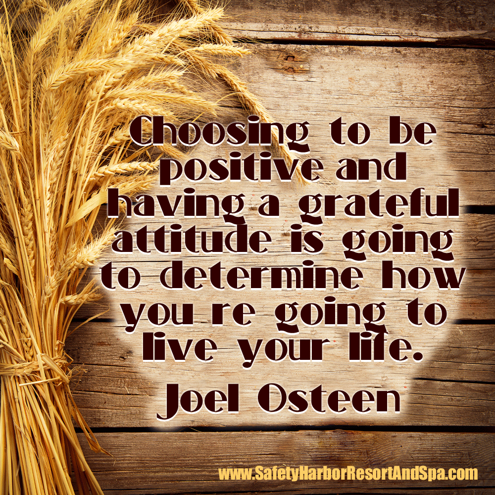 Choosing to be positive and having a grateful attitude is going to determine how you’re going to live your life. Joel Osteen
