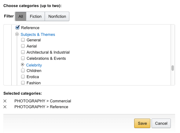 Photography Categories In Amazon