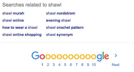 Google Search Related Terms