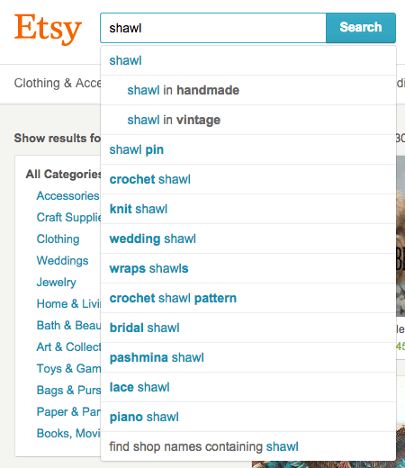 Shawl Search On Etsy