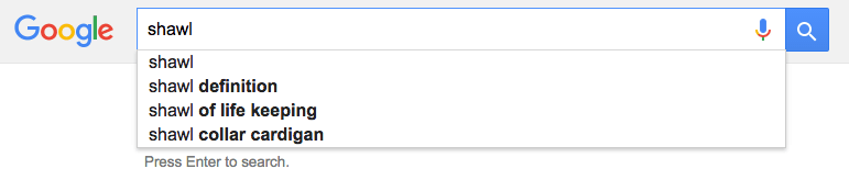 Shawl Search In Google