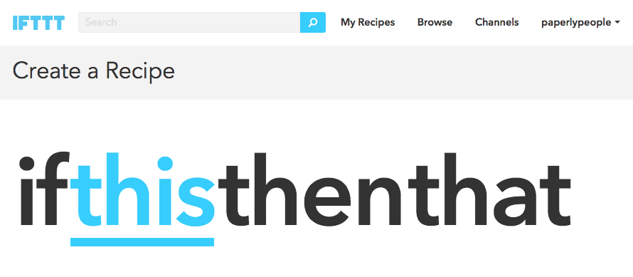 ifttt my recipes