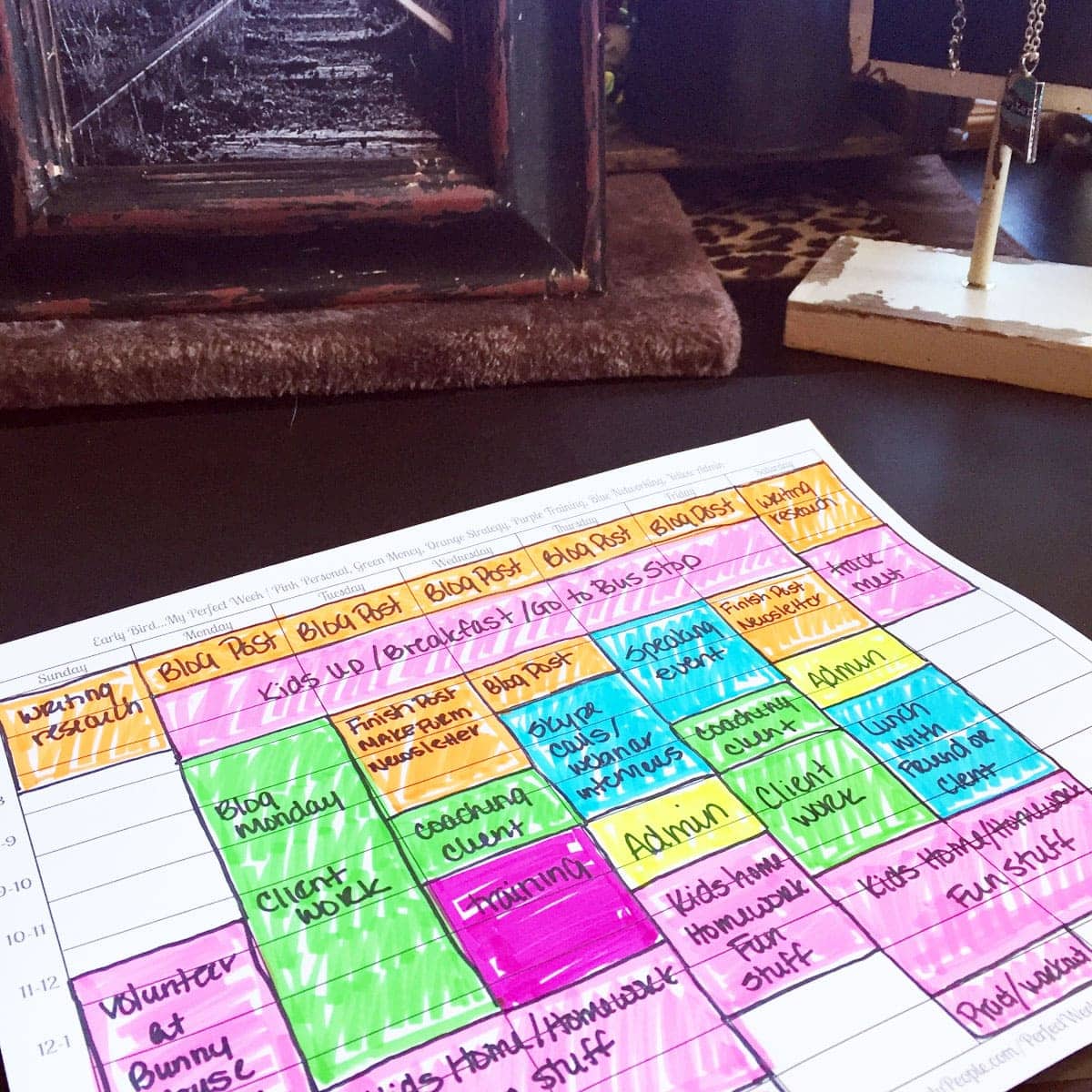 Color Coding Your Perfect Week