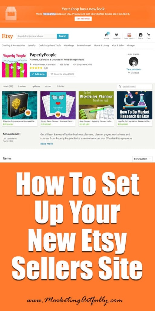 How To Set Up Your New Etsy Sellers Site