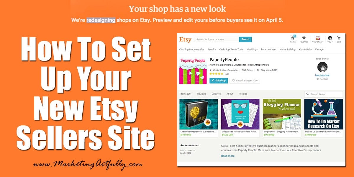 How To Set Up Your New Etsy Sellers Site | For Etsy Sellers