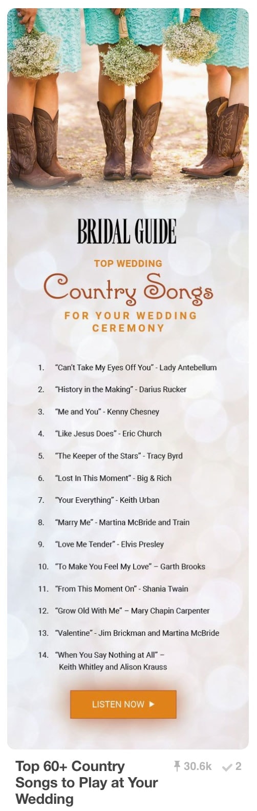 Pinnable Pinterest Pins - Wedding Songs