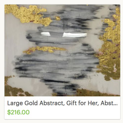 Gold Abstract Artwork - Etsy Listing