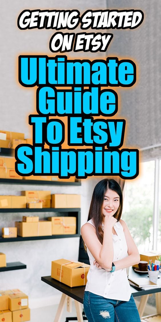 Ultimate Guide To Etsy Shipping - Getting Started On Etsy... All my best Etsy Shipping tips in one place! Whether you need to know about International Shipping, using Etsy shipping labels, Etsy shipping costs or even shipping LARGE items on Etsy, this post will help navigate the whole Etsy shipping experience saving you time & money!