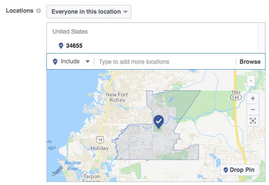 Facebook Local Targeting - Zip Codes
