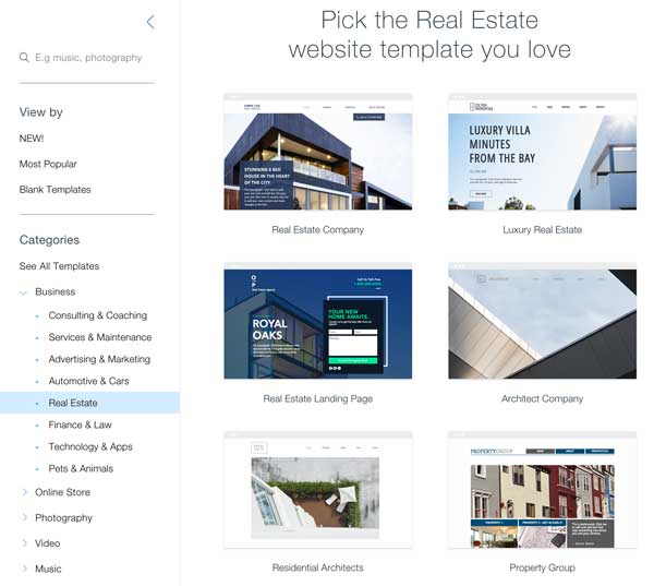 Wix Real Estate Websites