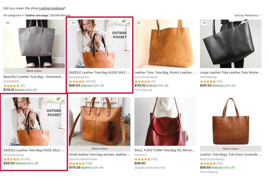 etsy bags and totes