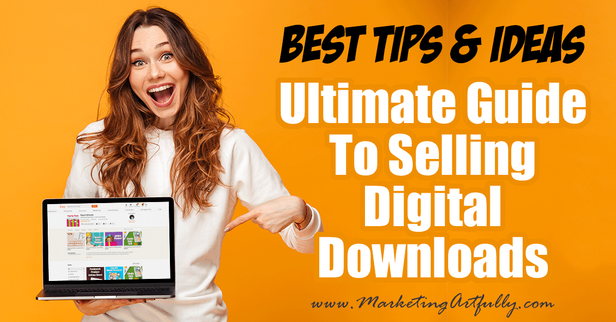 Ultimate Guide To Selling Digital Downloads - Tips and Ideas For How To Add Printables To Your Business... Since I started selling digital downloads on Etsy I have made 100s of dollars a month! Here are all my best tips and ideas for how to create printables to sell online that will help add other products to add passive income to your business!