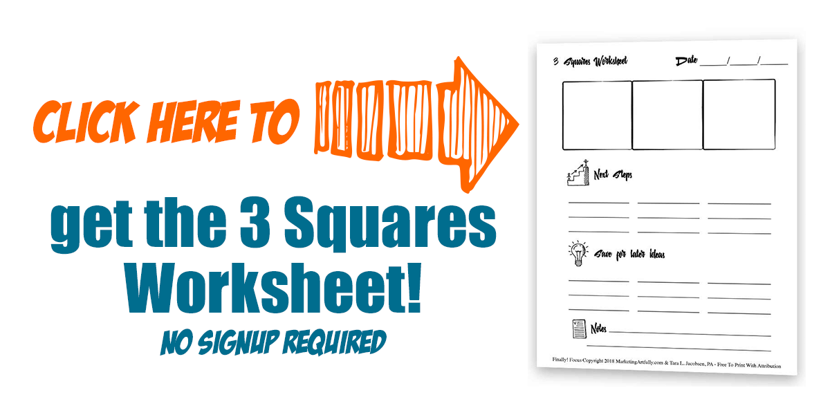 Using The 3 Squares Worksheet Time Management Tips - Finally! Focus