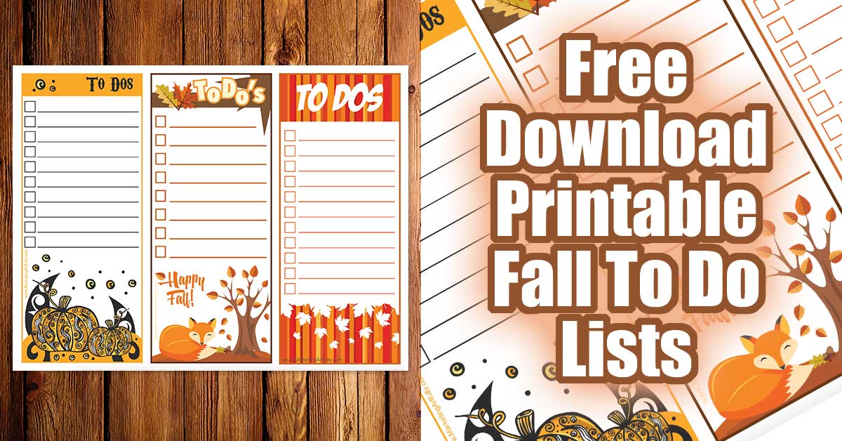 Free Download Printable Fall To Do List