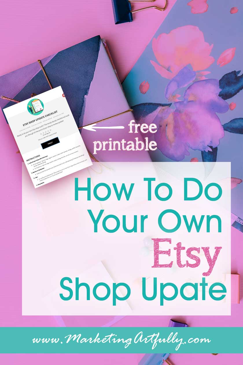 How To Do Your Own Etsy Shop Audit.. Tips and ideas for how to update and optimize our Etsy shop. Free printable checklist walks Etsy Sellers step by step through the process! #etsyshop #etsyseller