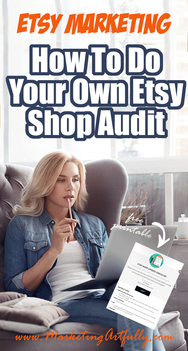 How To Do Your Own Etsy Shop Audit.. Tips and ideas for how to update and optimize our Etsy shop. Free printable checklist walks Etsy Sellers step by step through the process! #etsyshop #etsyseller