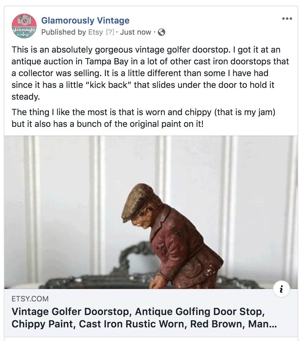 Facebook Vintage Post - Golfer