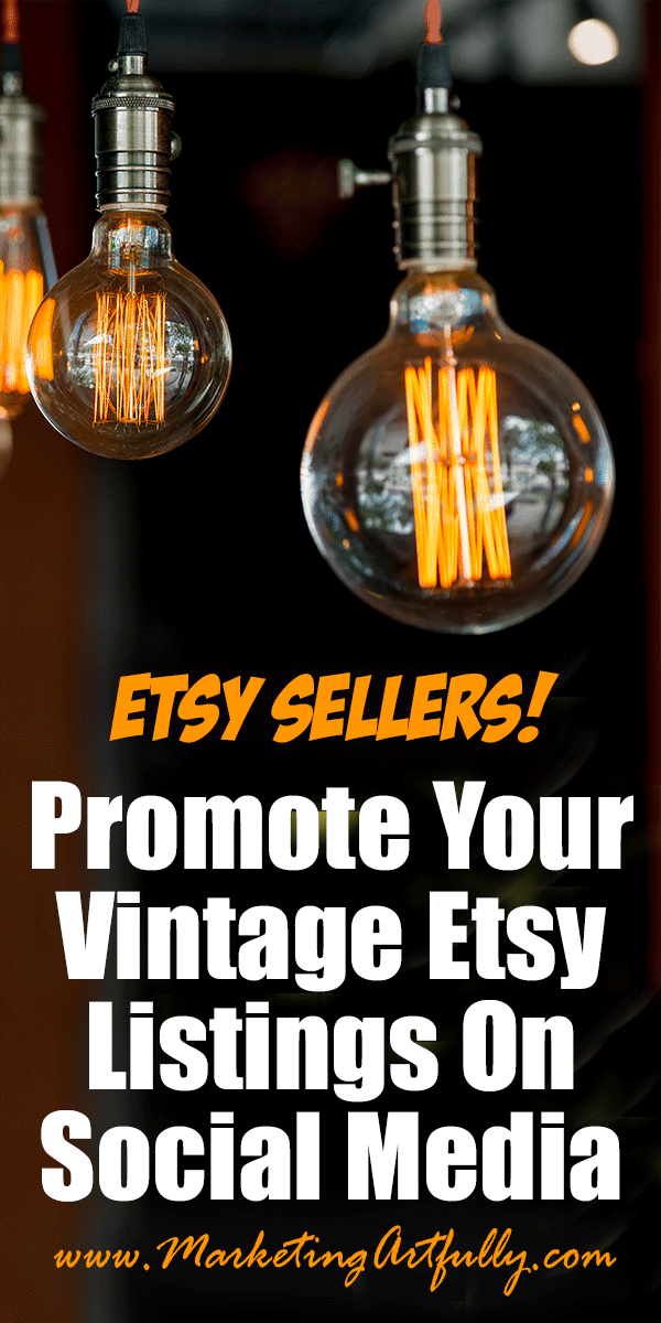 How To Promote Your Vintage Etsy Listings On Social Media (Includes Printable Instructions!) My best tips and ideas for posting vintage Etsy listings to social media! We all want to get more views on our vintage Etsy listings and social media is a great tool to help with that. When you have a strong social media plan, you can increase your Etsy views considerably with an easy to repeat strategy. #etsyshop #socialmedia
