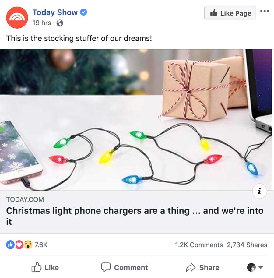 Today Show Post About Christmas Phone Chargers