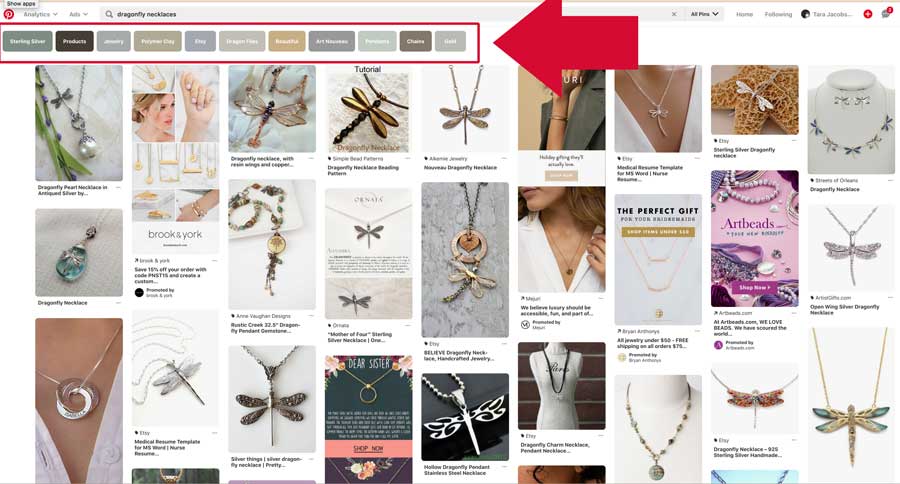 Keyword Search For Etsy Sellers on Pinterest