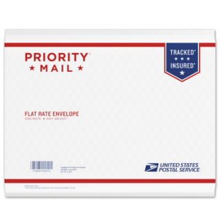 size of usps priority mail flat rate envelope