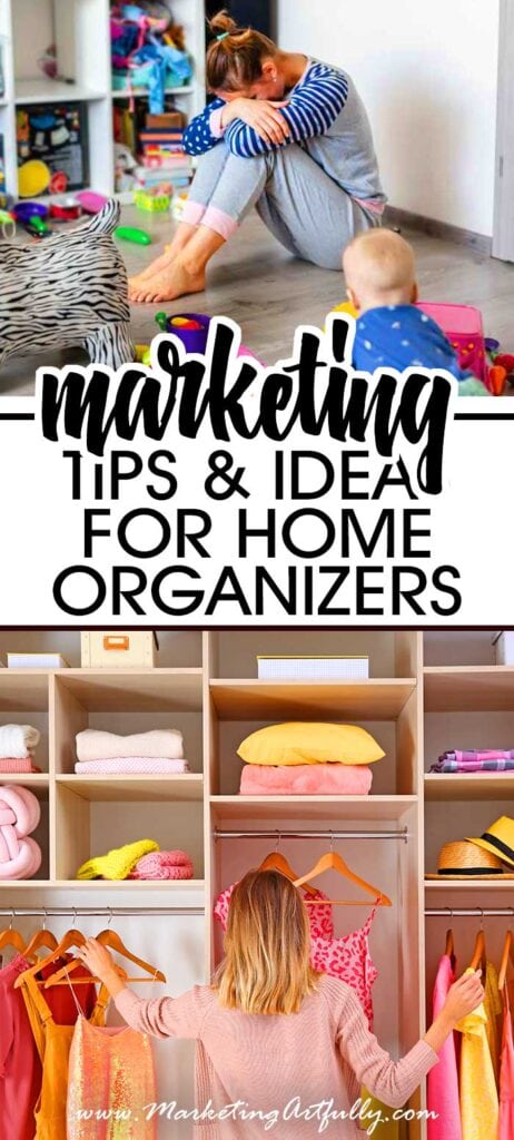 Marketing Tips and Ideas For Home Organizers and Cleaners - When you are starting a home cleaning or organizing business, marketing can be very confusing! Here are some easy to follow free (mostly) marketing ideas to get more clients. #homeorganizer #housecleaner #marketing