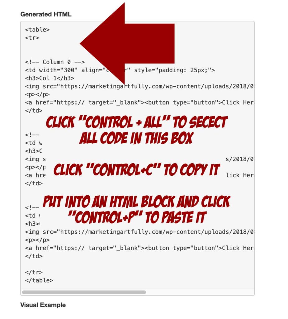 How to copy generated HTML code into your Amazon or Affiliate product store. 