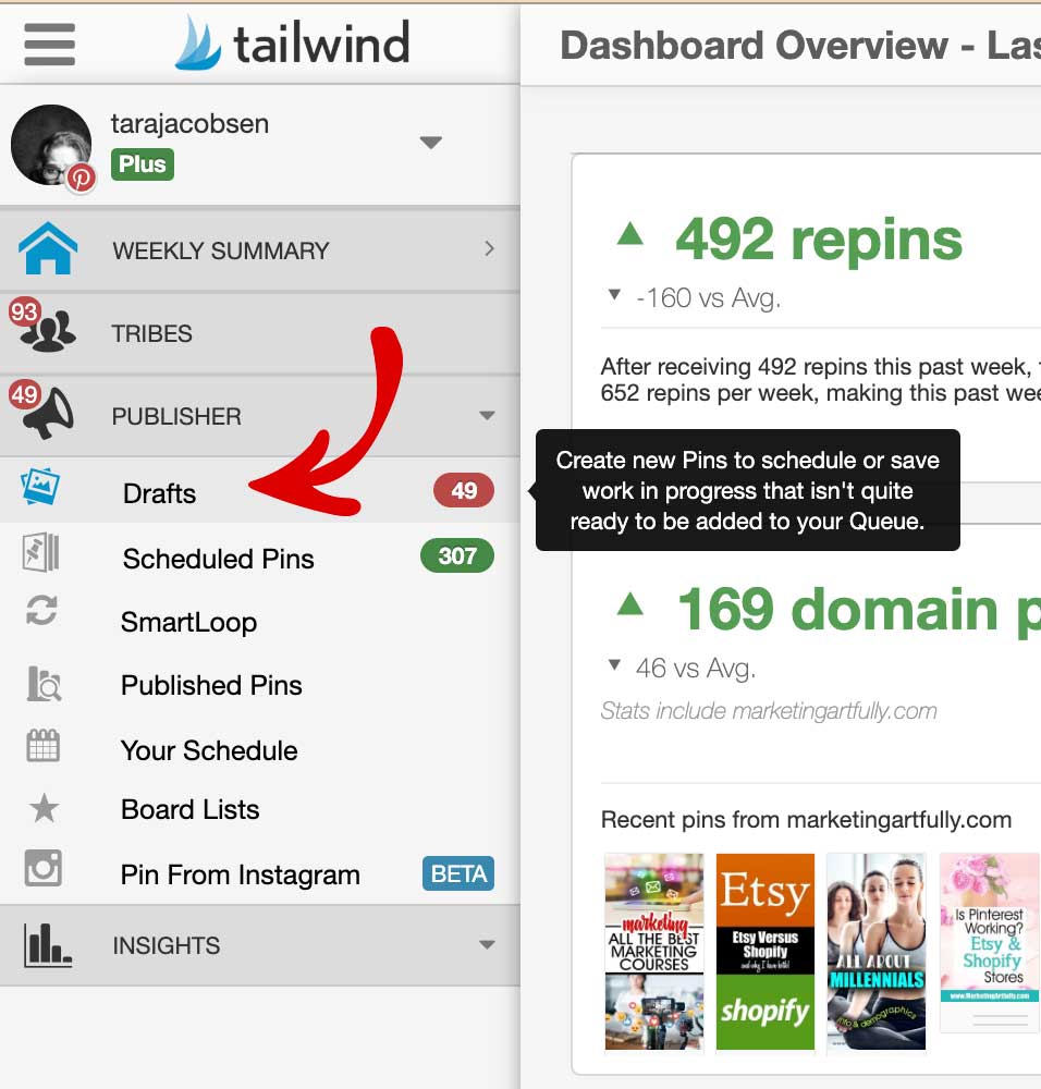best place to get pins for tailwind publisher