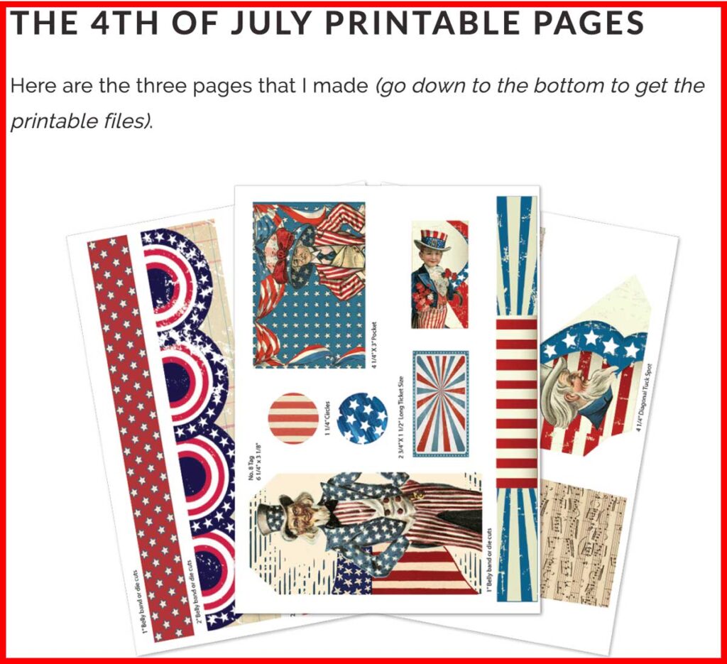 Free 4th of July printables