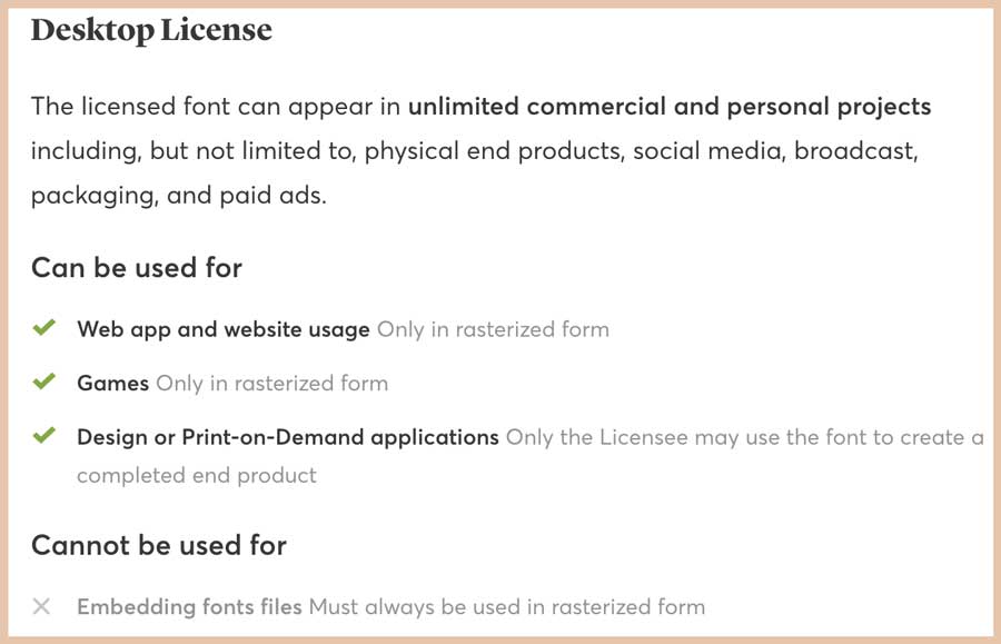 Creative Market Font License 