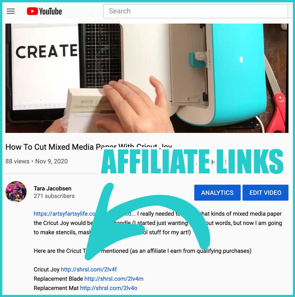 Affiliate Links On Youtube