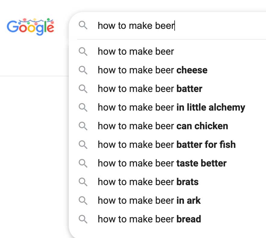 How to make beer google search