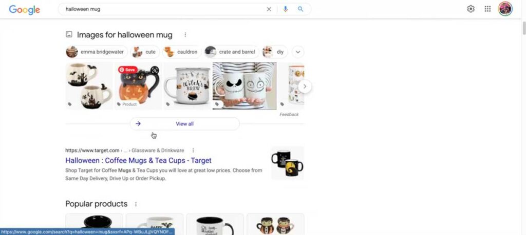 Etsy SEO For Mugs - 1. Search Google