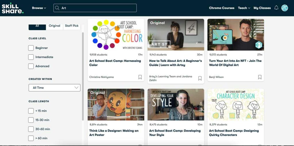 Sell Art Classes on Skillshare