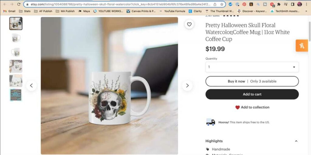 Which Mug or Coffee Cup Listing To Etsy SEO