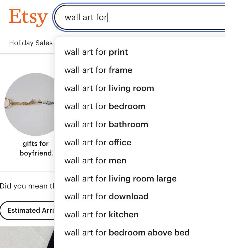 Wall art for men Etsy SEO search