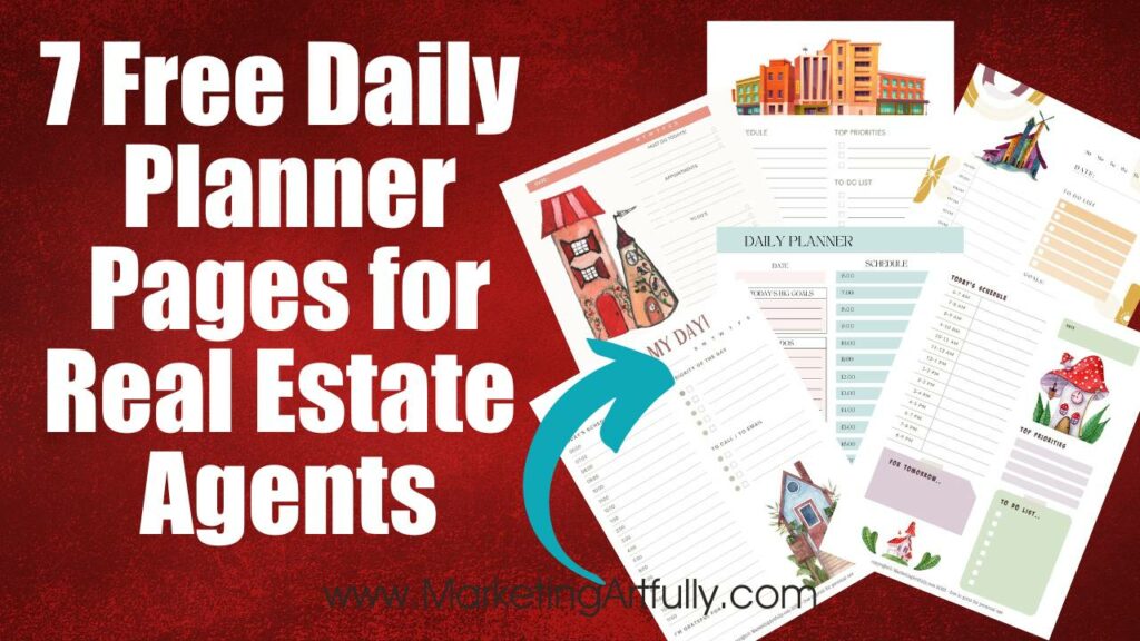 7 Free Real Estate Agent Daily Planner Pages