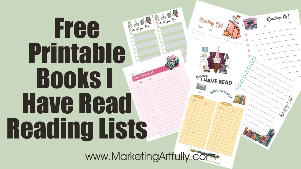 7 Free "Books I Have Read" Printable Digital Download