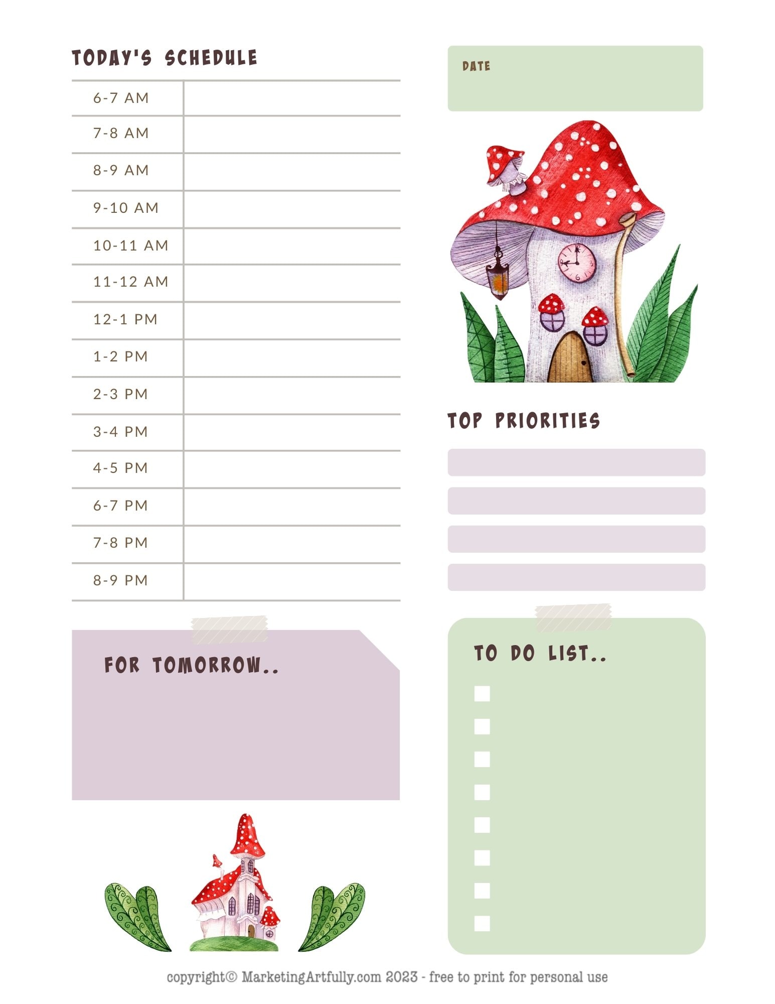 7 Free Real Estate Agent Daily Planner Pages – Marketing Artfully