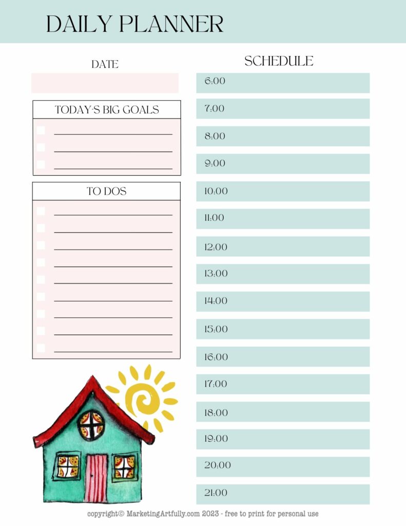 7 Free Real Estate Agent Daily Planner Pages Marketing Artfully
