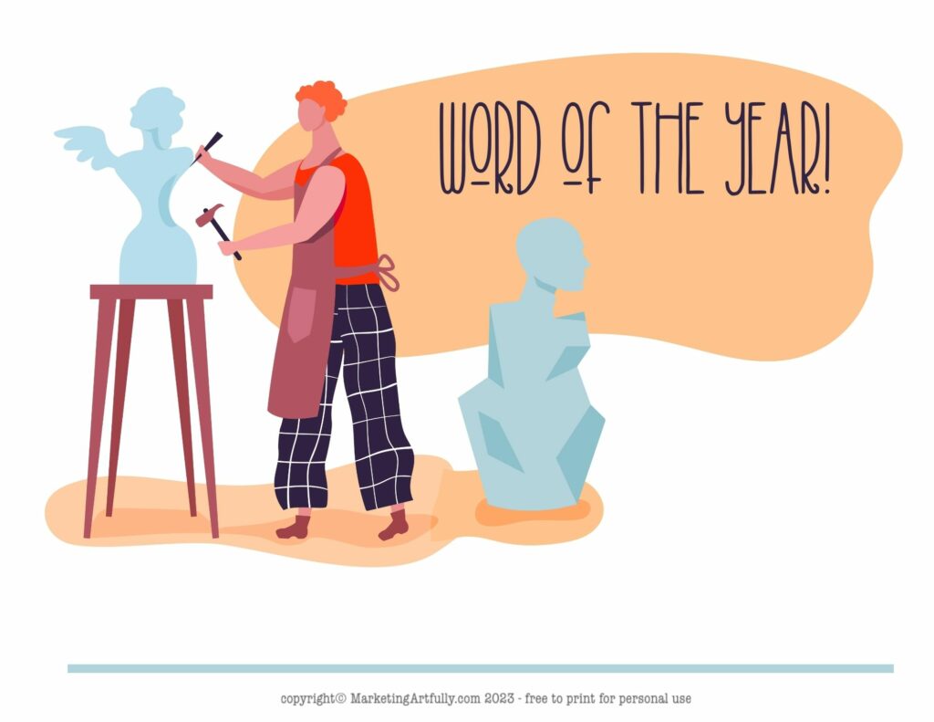 Female Sculptor Word of the Year Printable