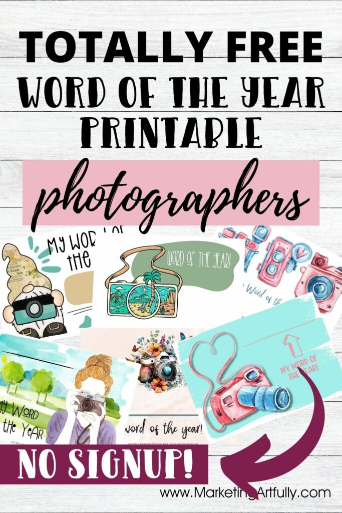 9 Free Word of the Year Worksheets for Photographers
