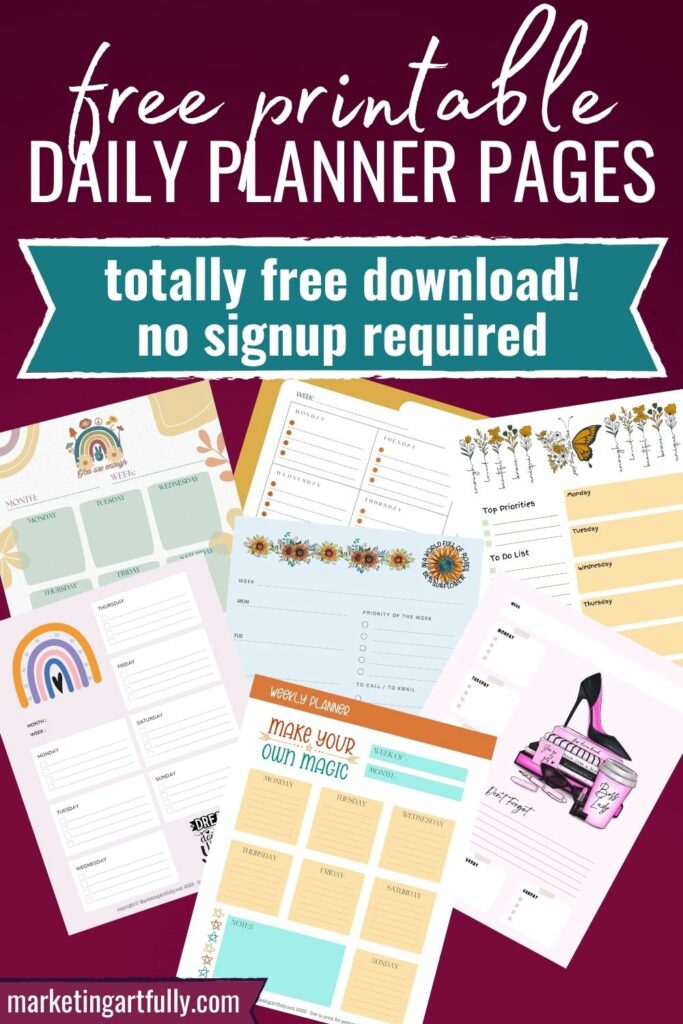 Motivational Weekly Planner Pages - Free Printables